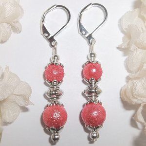 Coral Earrings, Earrings, Earrings Set, Beaded Earrings, Coral Jewelry, NWT 7540